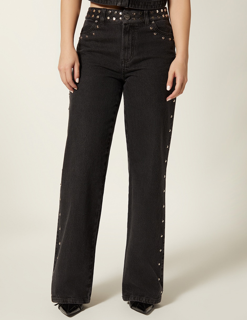 Jeans boot Denim Black Scratches para mujer Jeans boot Denim Black Scratches para mujer