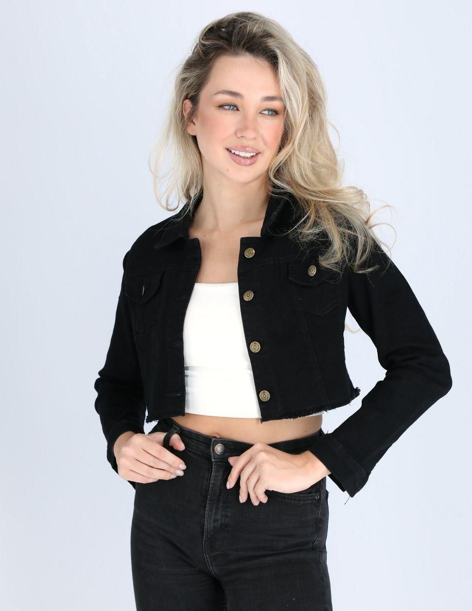Chamarra denim de mezclilla para mujer Chamarra denim de mezclilla para mujer