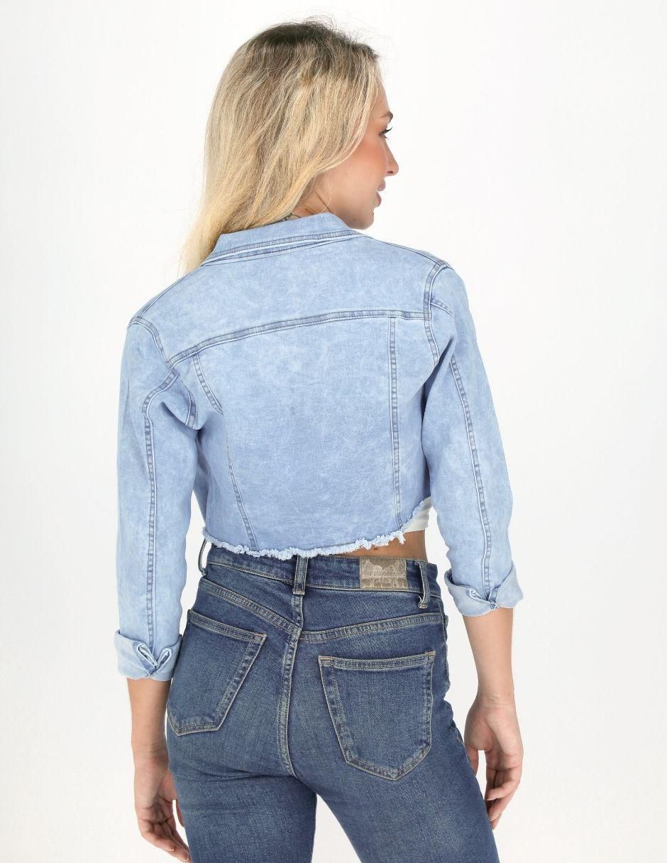 Chamarra denim de mezclilla para mujer 3