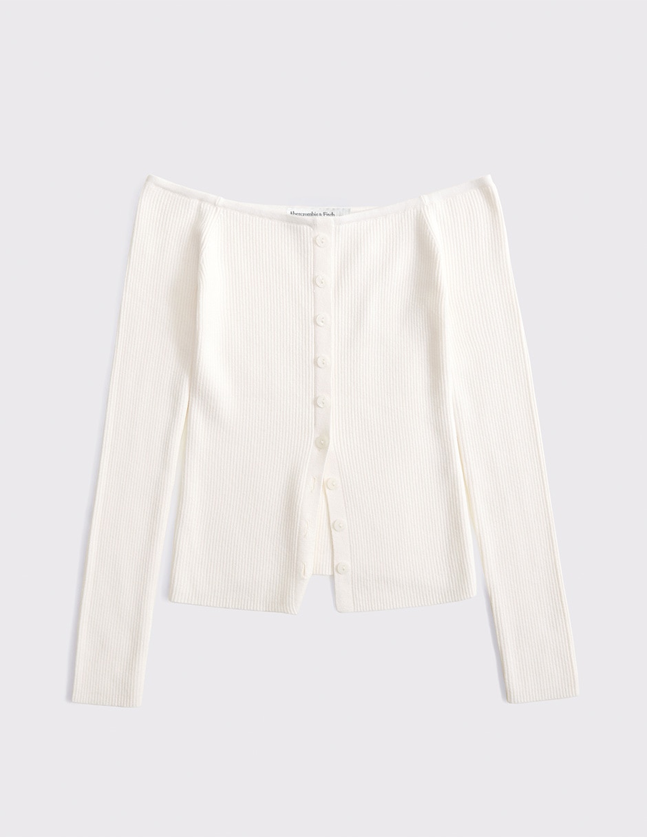 Top cuello abierto escote regular