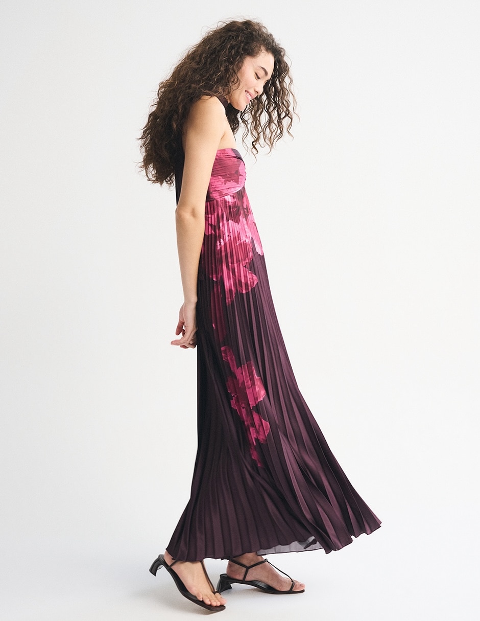 Vestido maxi fiesta escote corazon 4