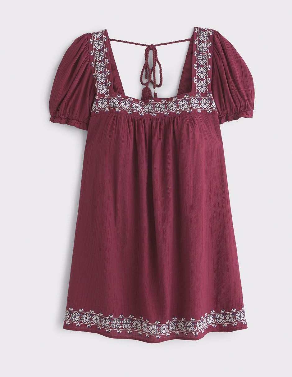 VESTIDO ABERCROMBIE & FITCH K, M, VINO