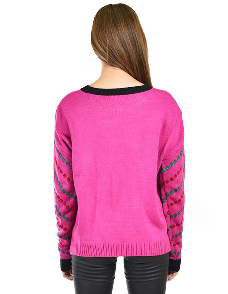 Suéter navideño cuello redondo para mujer 3