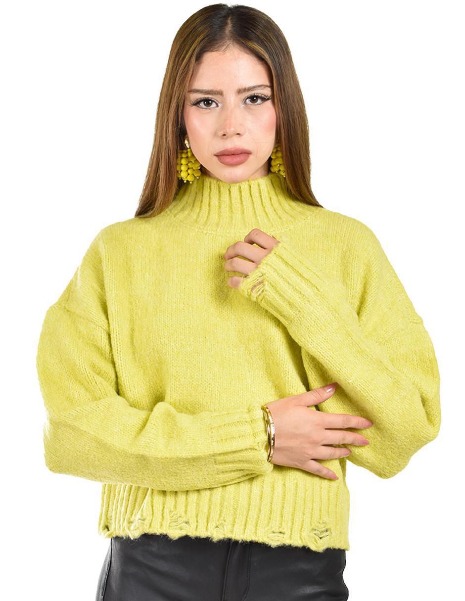 Suéter cuello alto para mujer