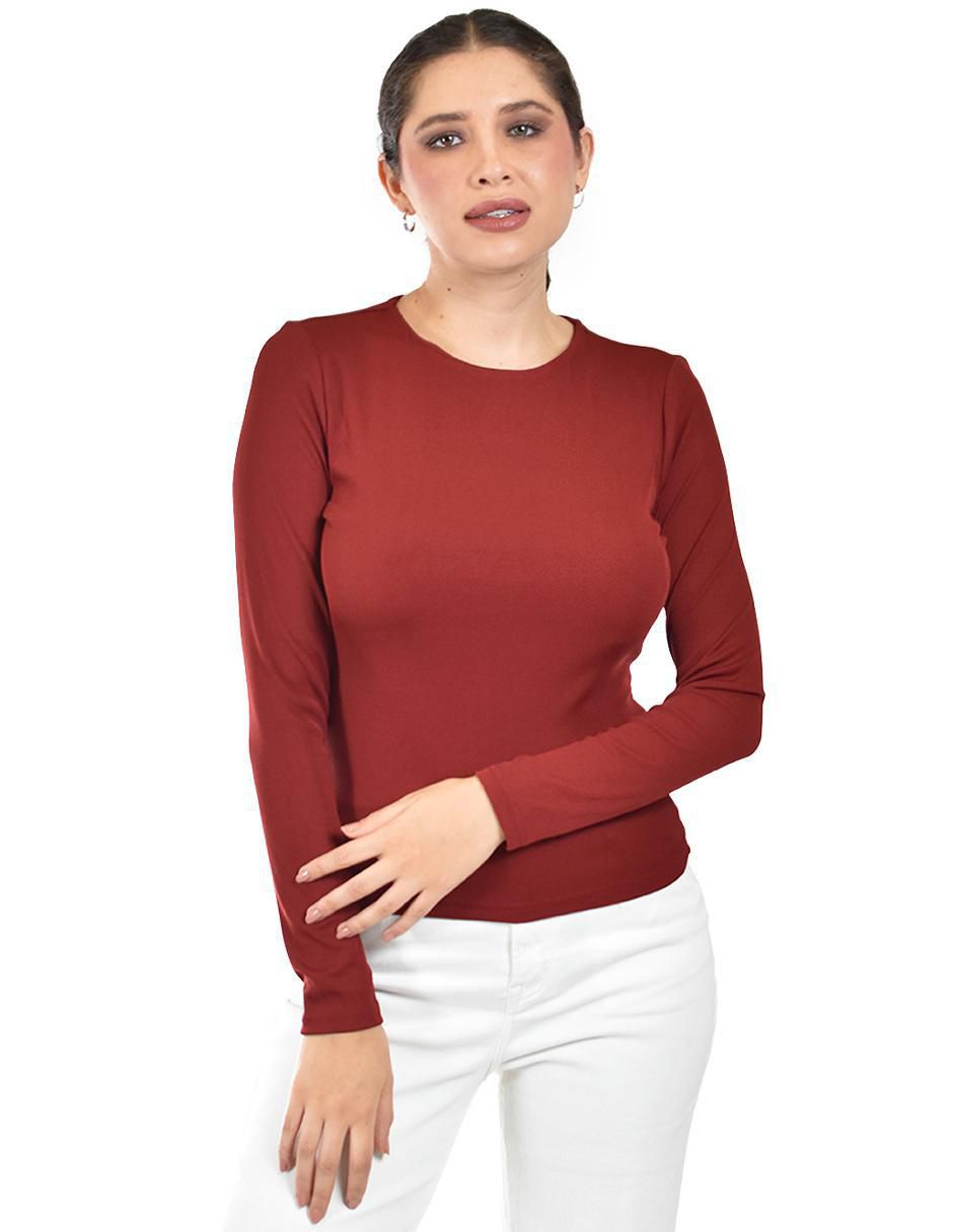 Blusa manga larga para mujer