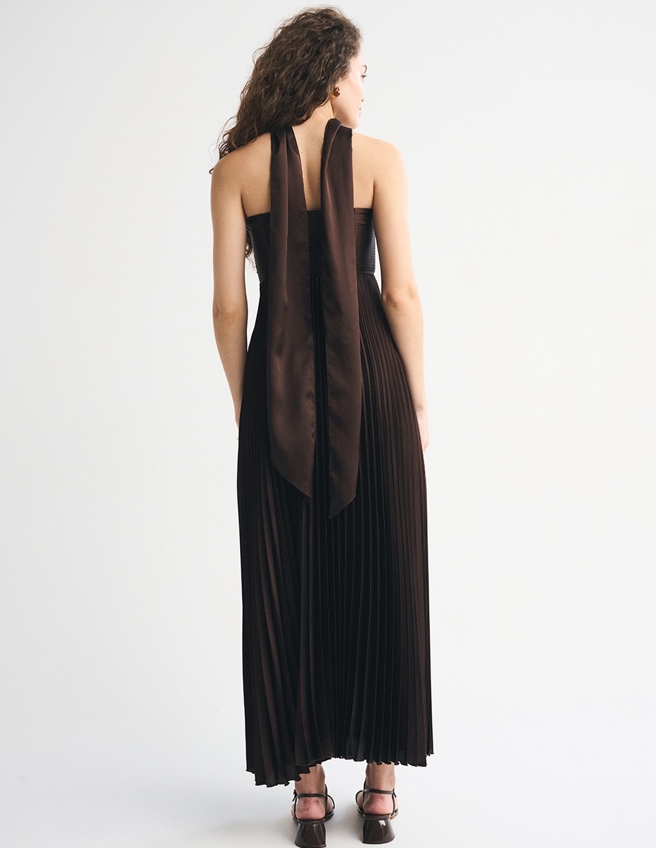 Vestido maxi de fiesta escote medio 3