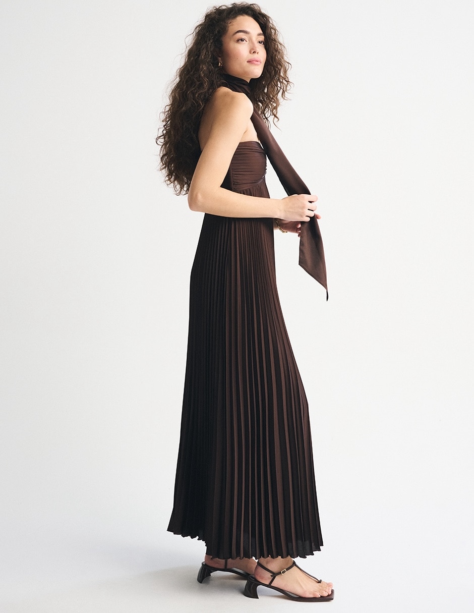 Vestido maxi de fiesta escote medio 6