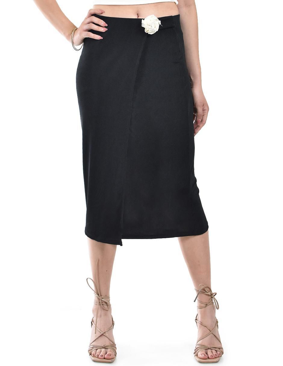 Falda vestido midi cintura alta