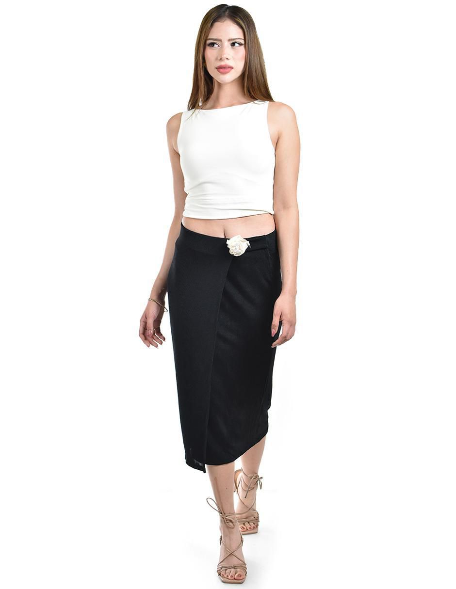 Falda vestido midi cintura alta 5