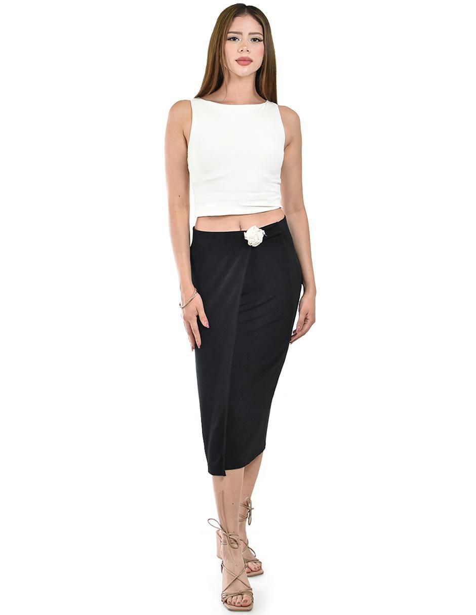 Falda vestido midi cintura alta 6