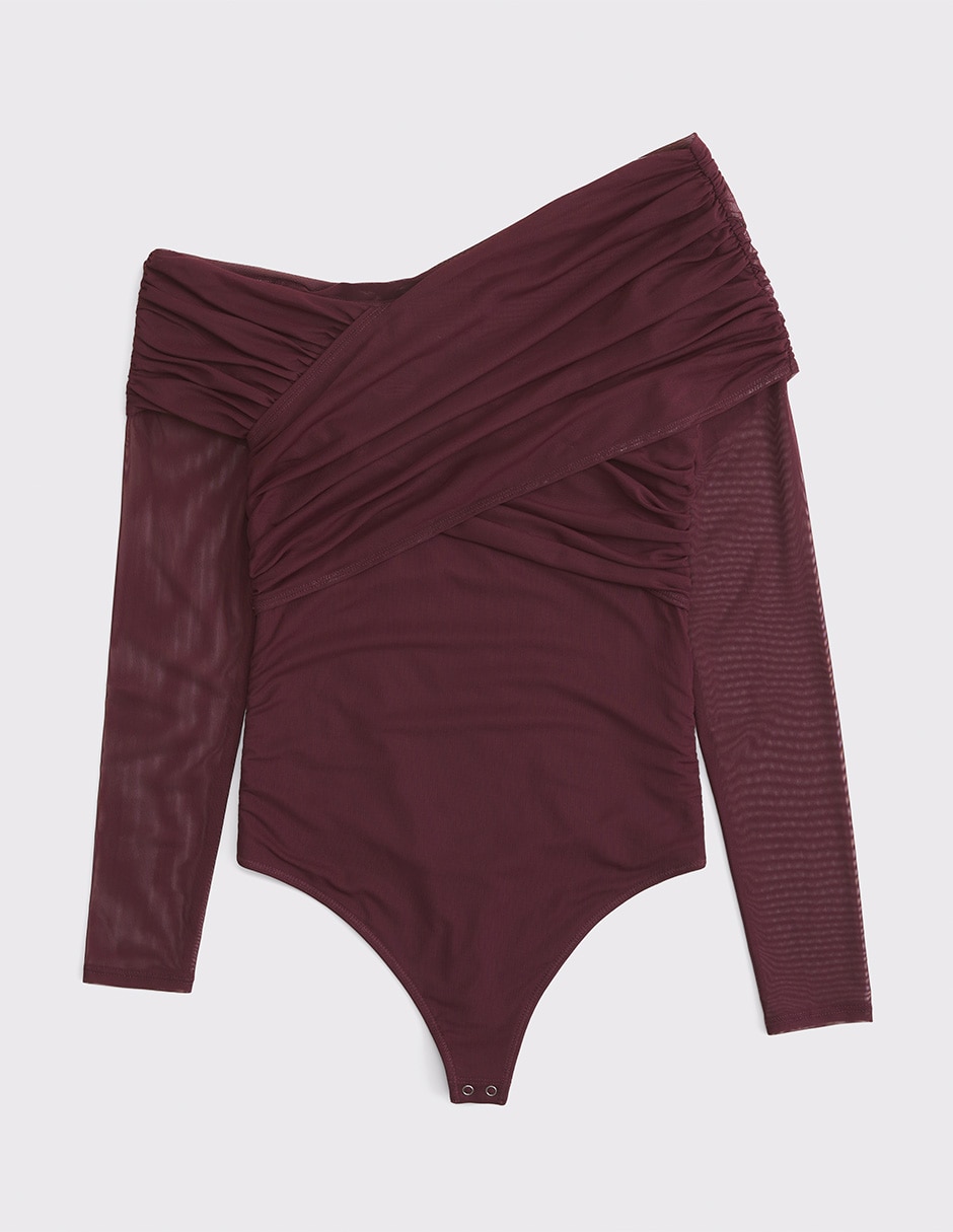 Body cuello asimétrico escote bardot para mujer Body cuello asimétrico escote bardot para mujer