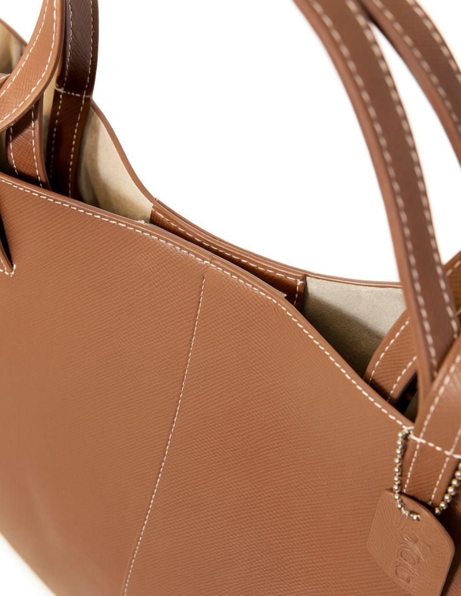 Bolsa tote Maxi Seraya de cuero para mujer 7