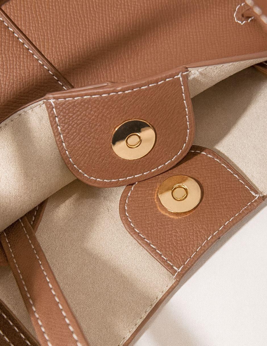 Bolsa tote Maxi Seraya de cuero para mujer 9