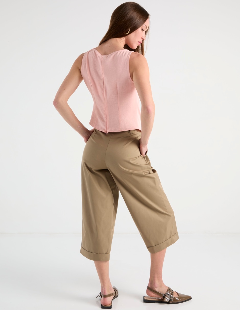 Pantalón capri relajado para mujer 2