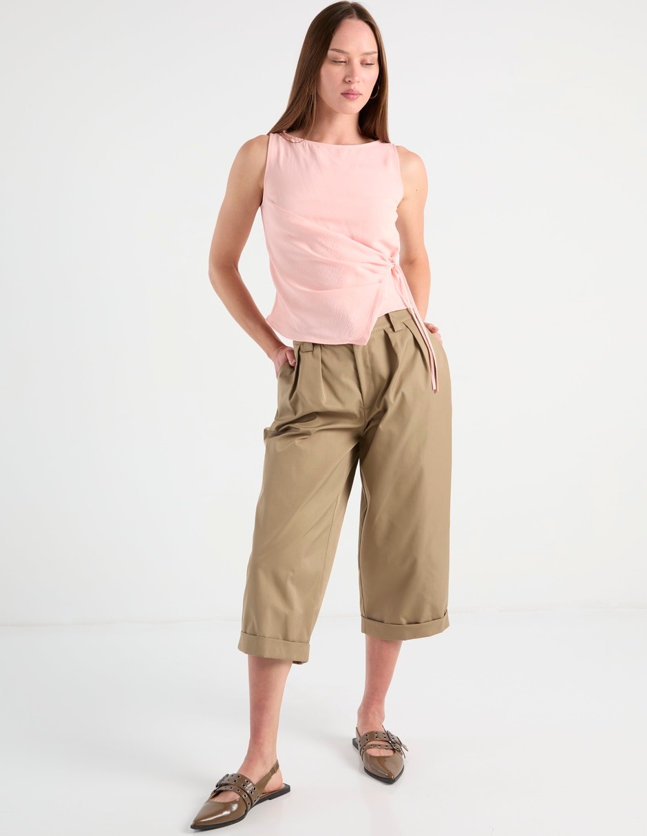Pantalón capri relajado para mujer 3