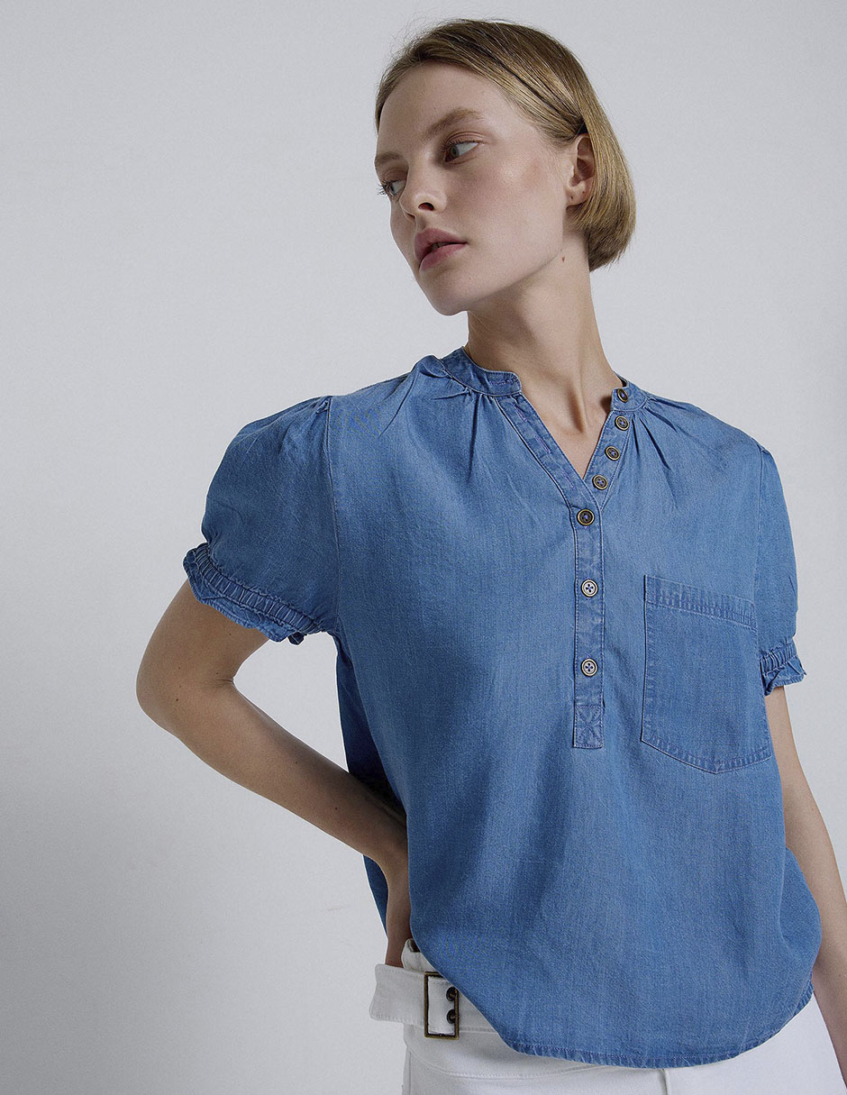 Blusa Renatta& manga corta para mujer 4
