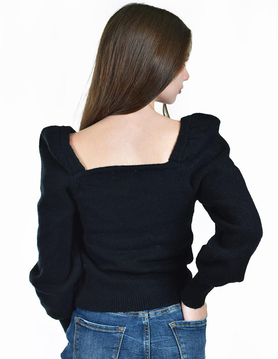 Suéter cuello cuadrado para mujer 3