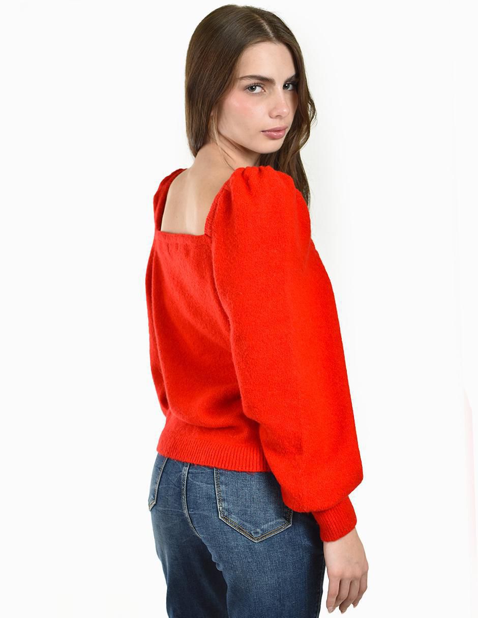 Suéter cuello cuadrado para mujer 3