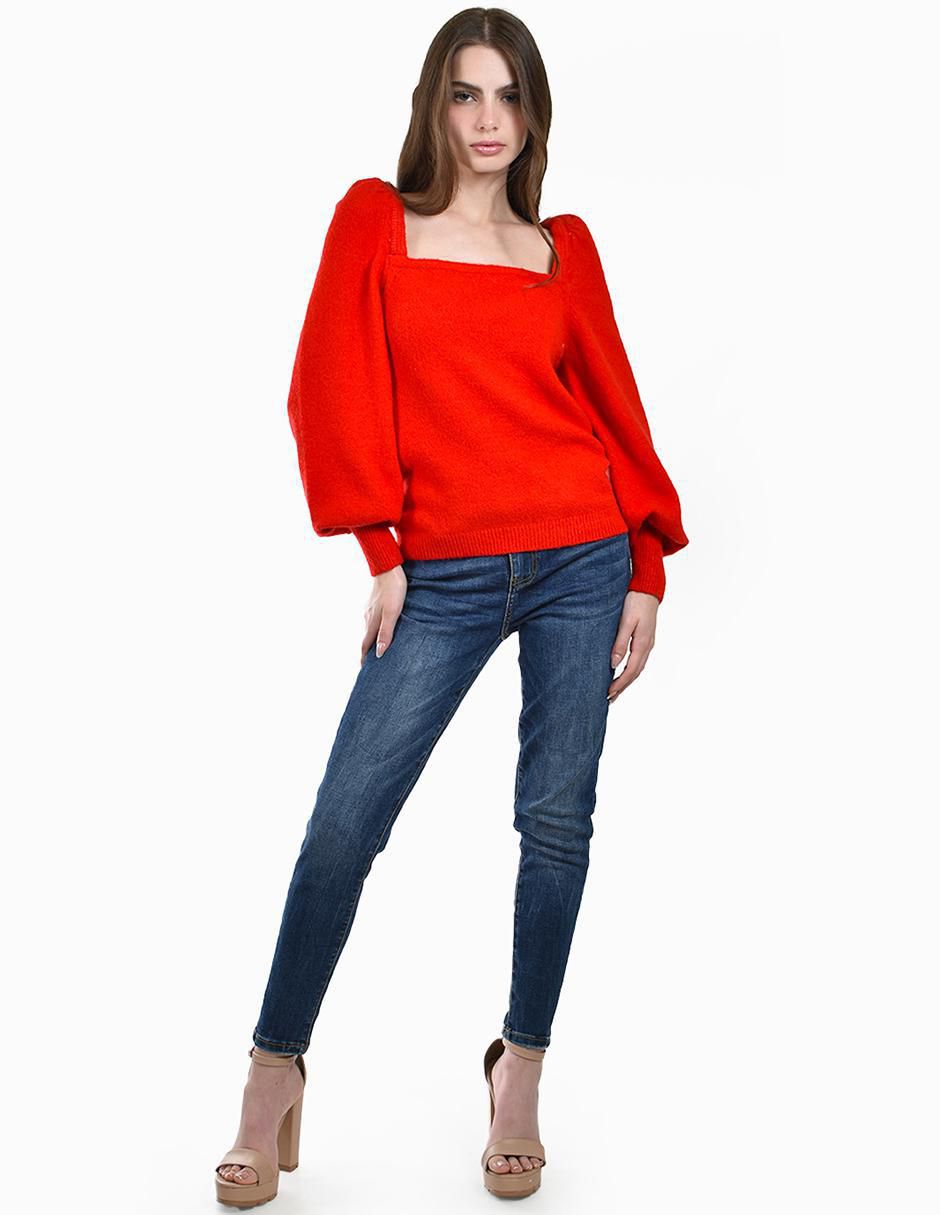 Suéter cuello cuadrado para mujer 5