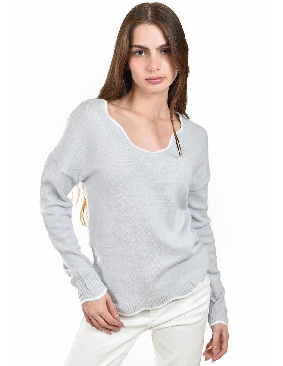 Suéter cuello redondo para mujer