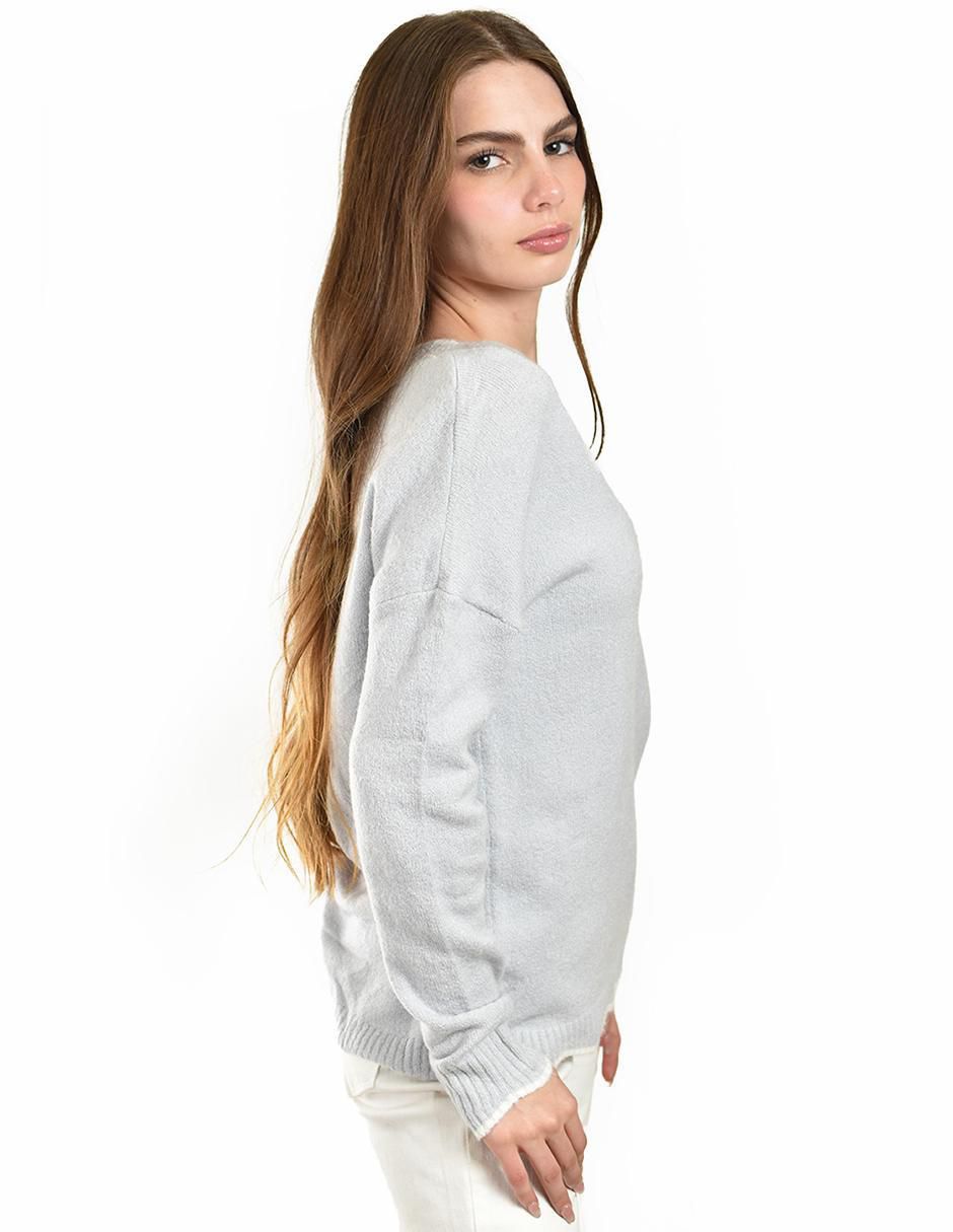 Suéter cuello redondo para mujer 2