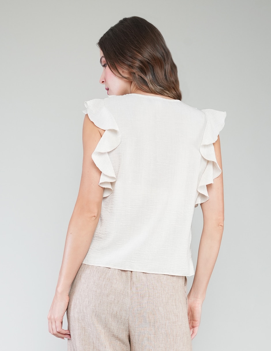 Blusa manga corta para mujer 3