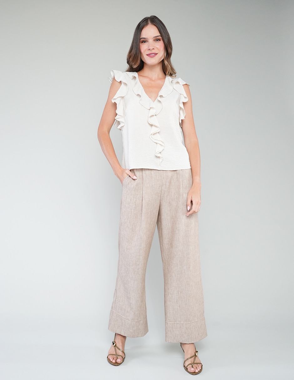 Pantalón wide leg para mujer 4