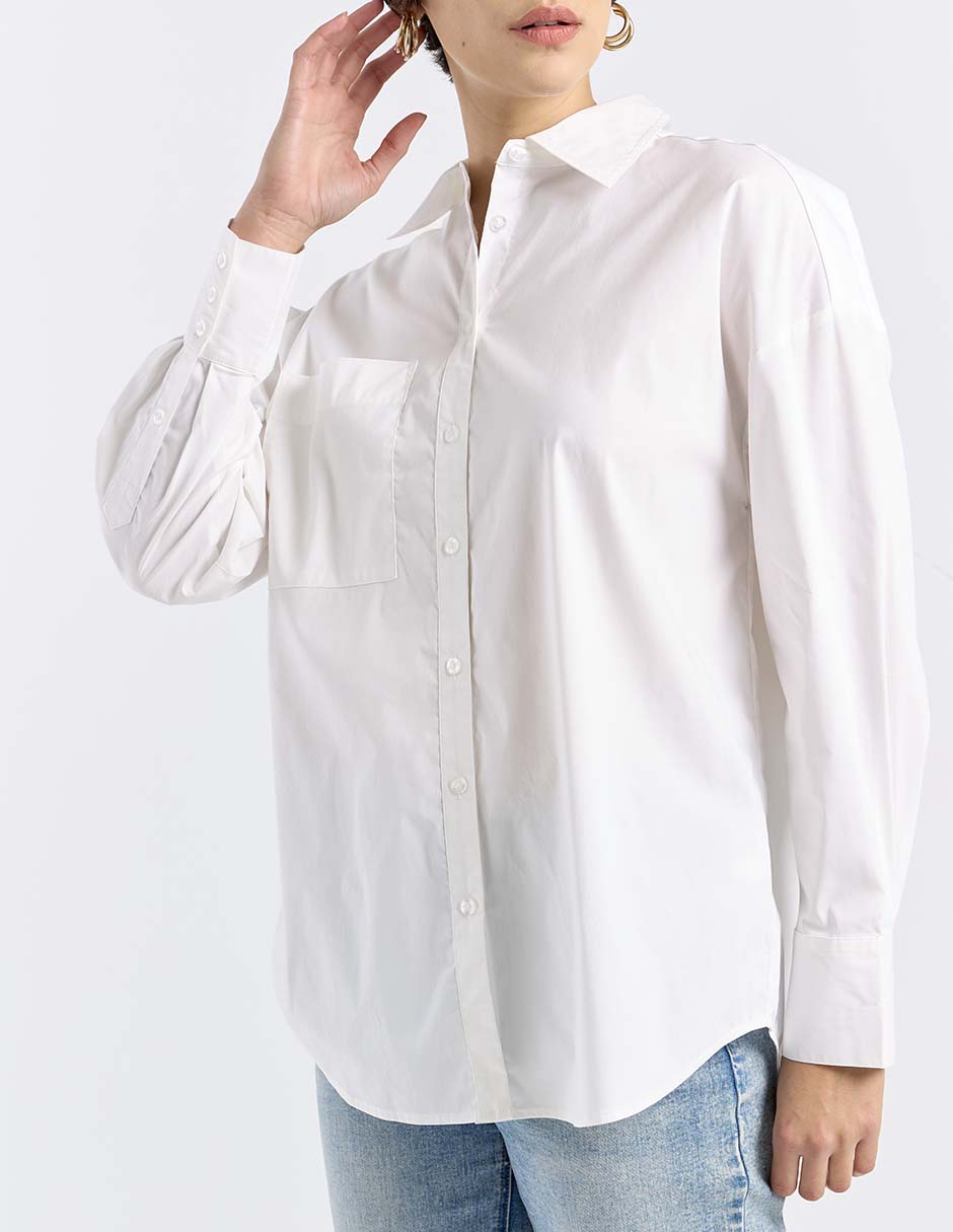 Camisa de algodón manga larga para mujer 5