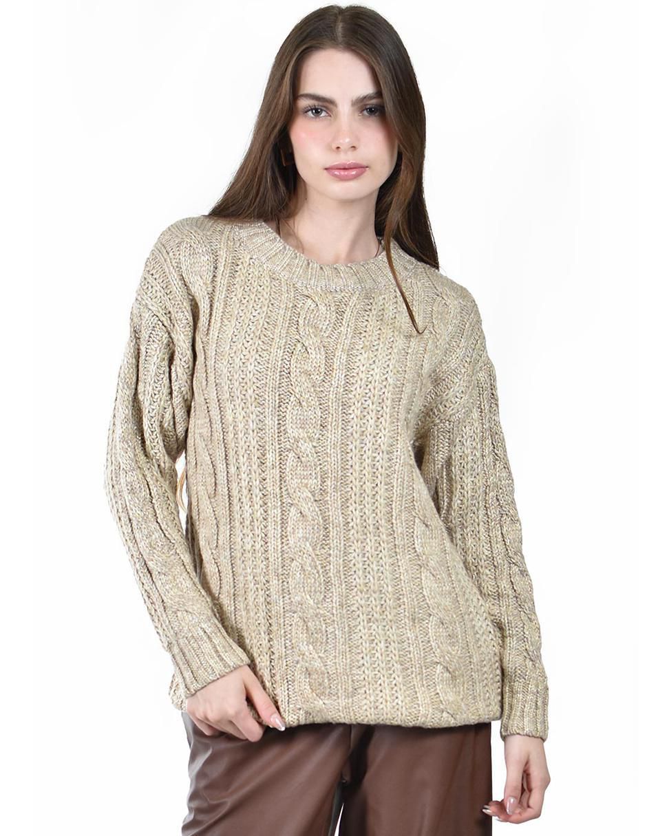 Suéter cuello redondo para mujer