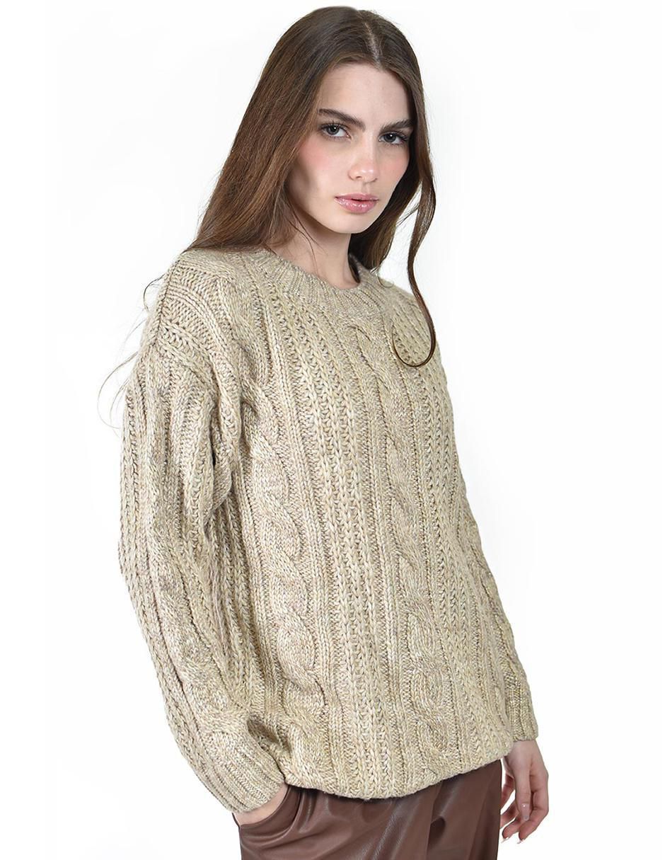 Suéter cuello redondo para mujer 2
