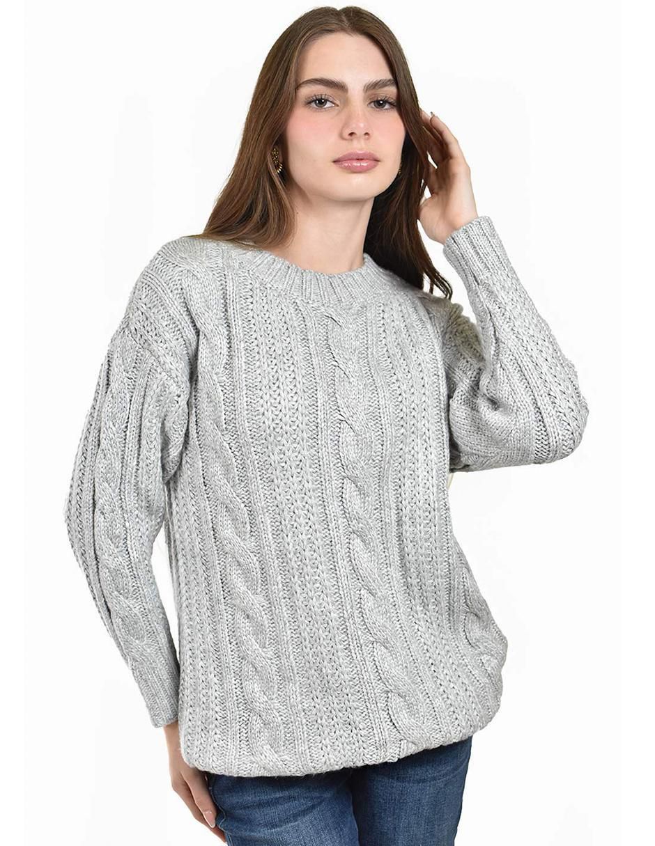 Suéter cuello redondo para mujer