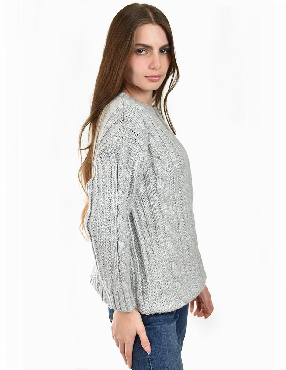 Suéter cuello redondo para mujer 2