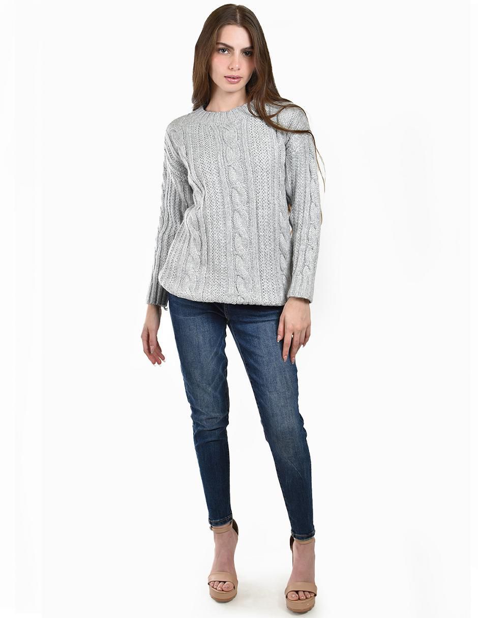 Suéter cuello redondo para mujer 5