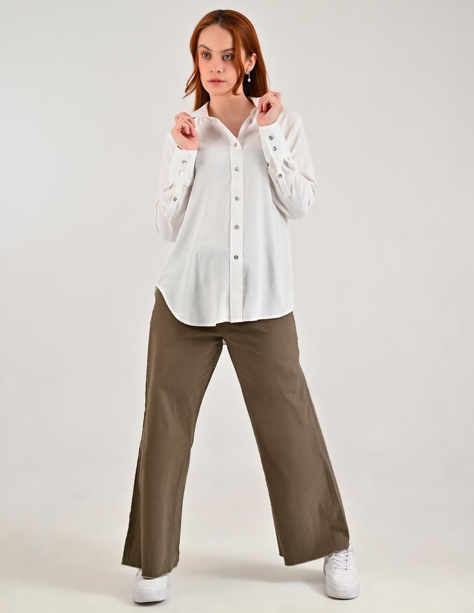 Blusa camisera manga larga para mujer 5