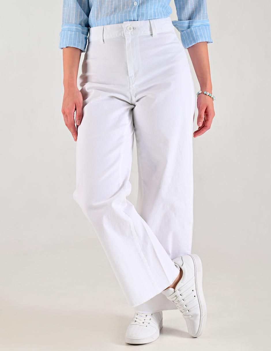 Jeans straight corte cintura para mujer