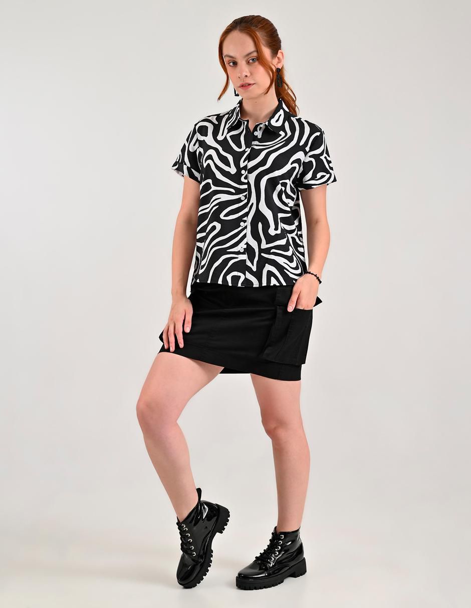 Blusa manga corta para mujer 5