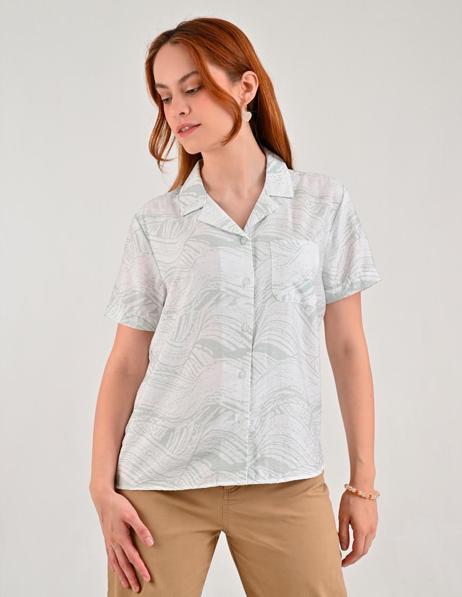 Blusa manga corta para mujer