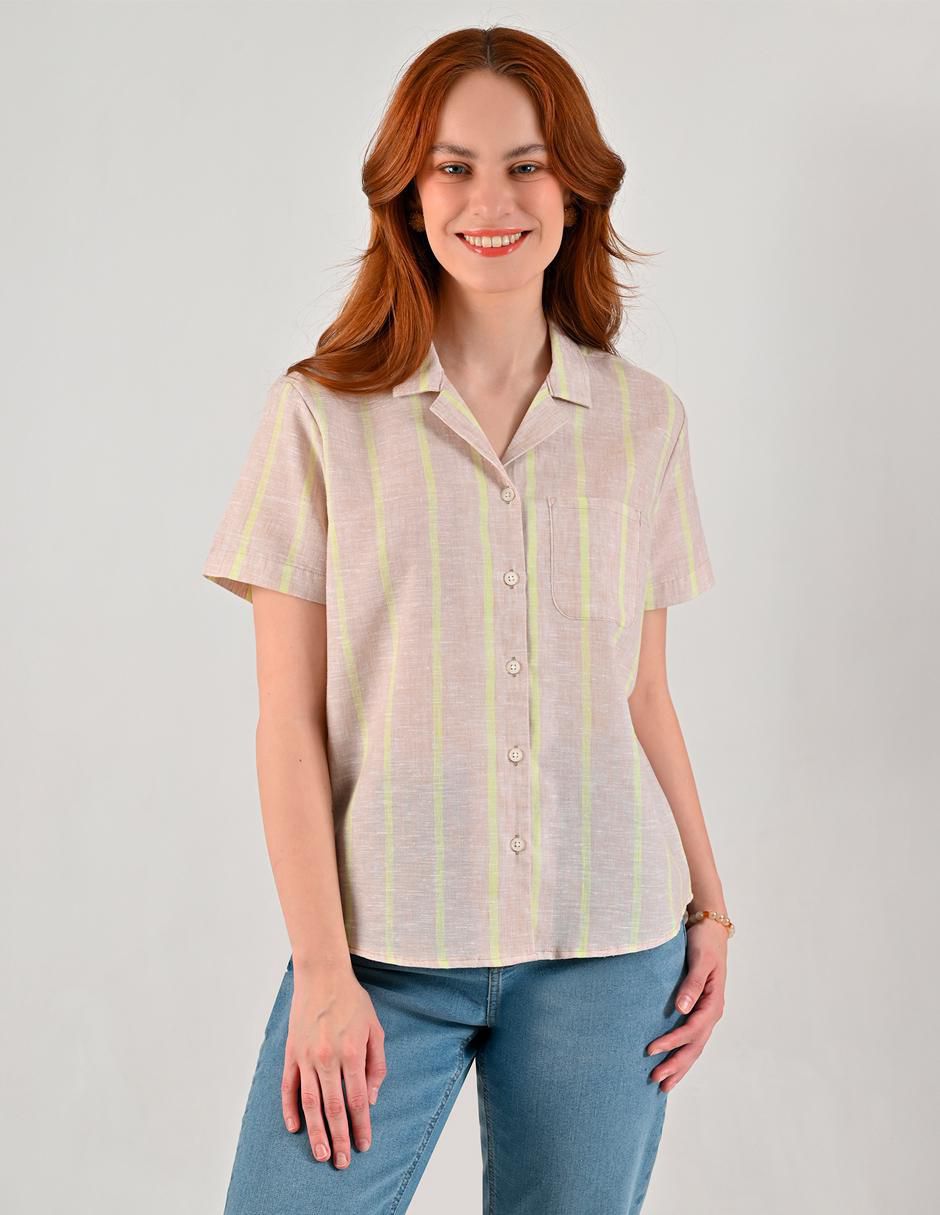 Blusa manga corta para mujer