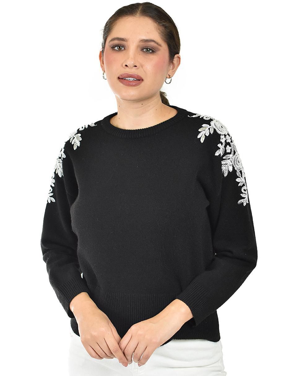 Suéter cuello redondo para mujer