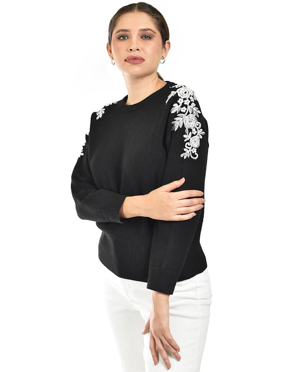 Suéter cuello redondo para mujer 4