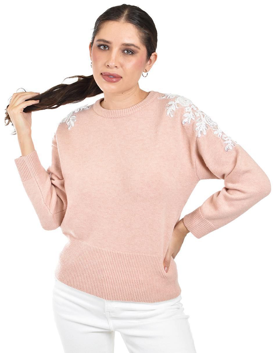 Suéter cuello redondo para mujer