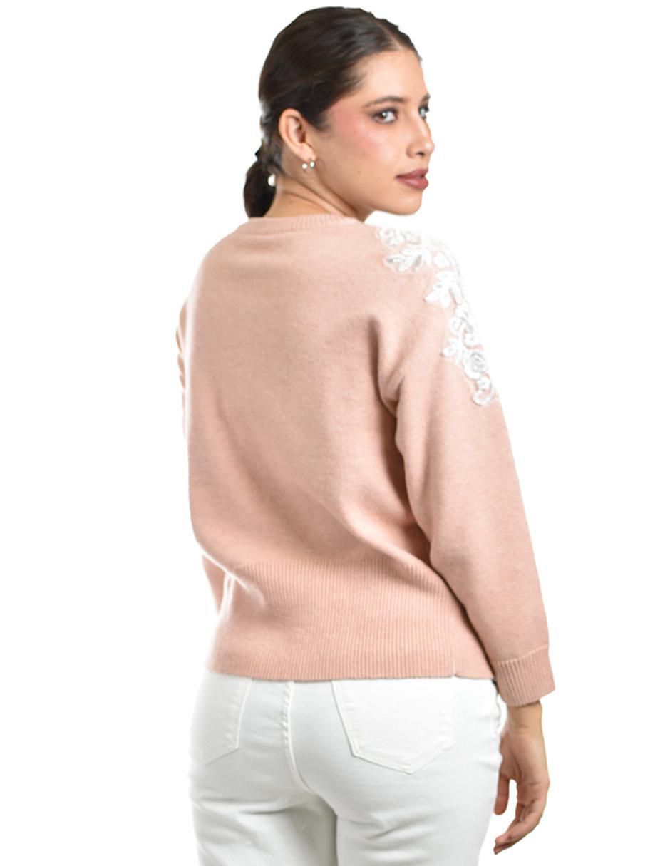Suéter cuello redondo para mujer 4