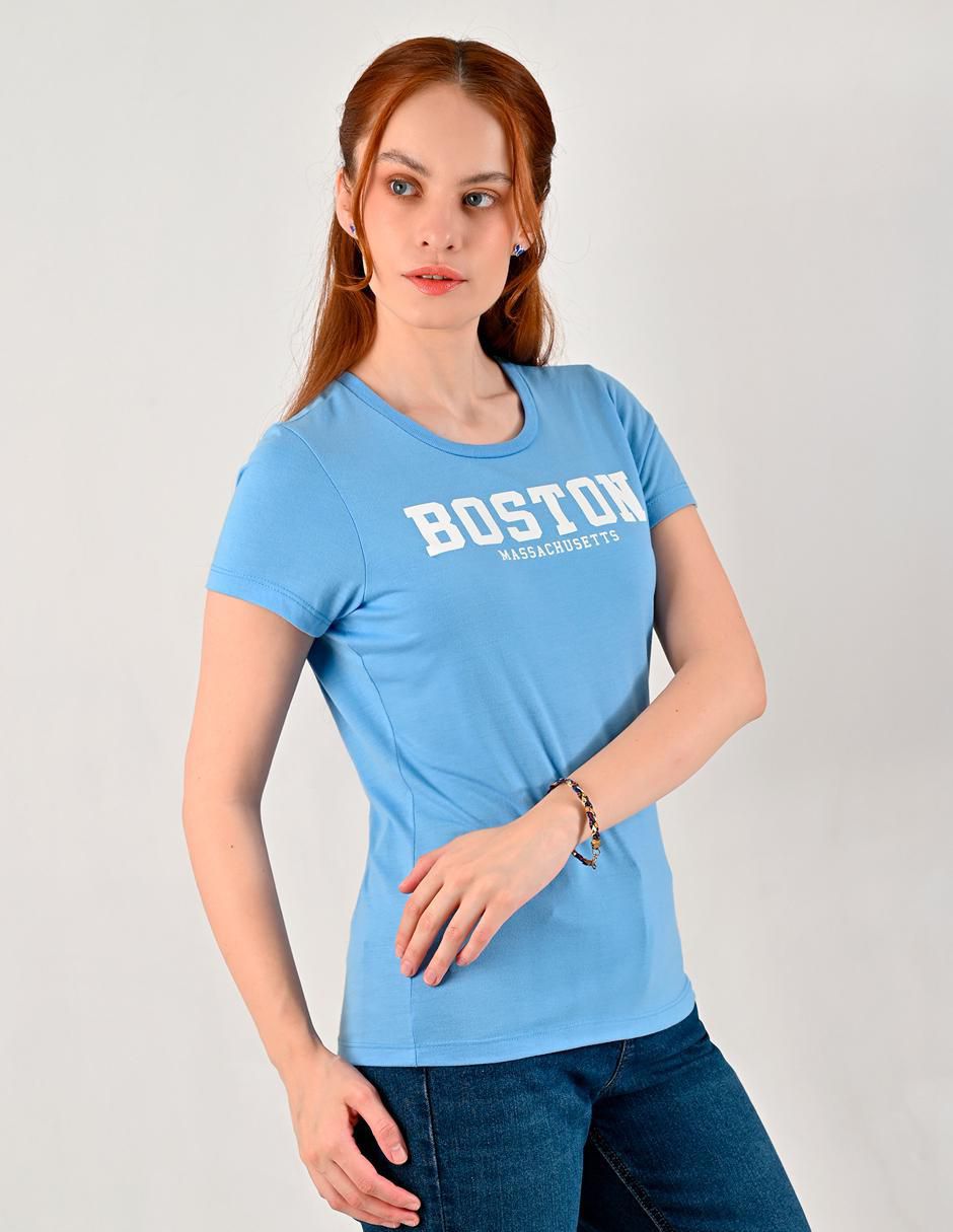 Playera manga corta cuello redondo para mujer 3