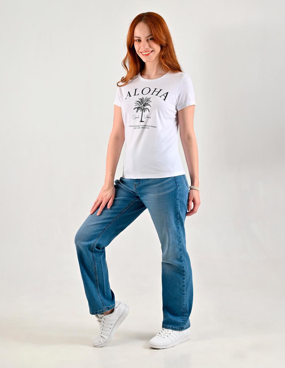 Playera manga corta cuello redondo para mujer 5