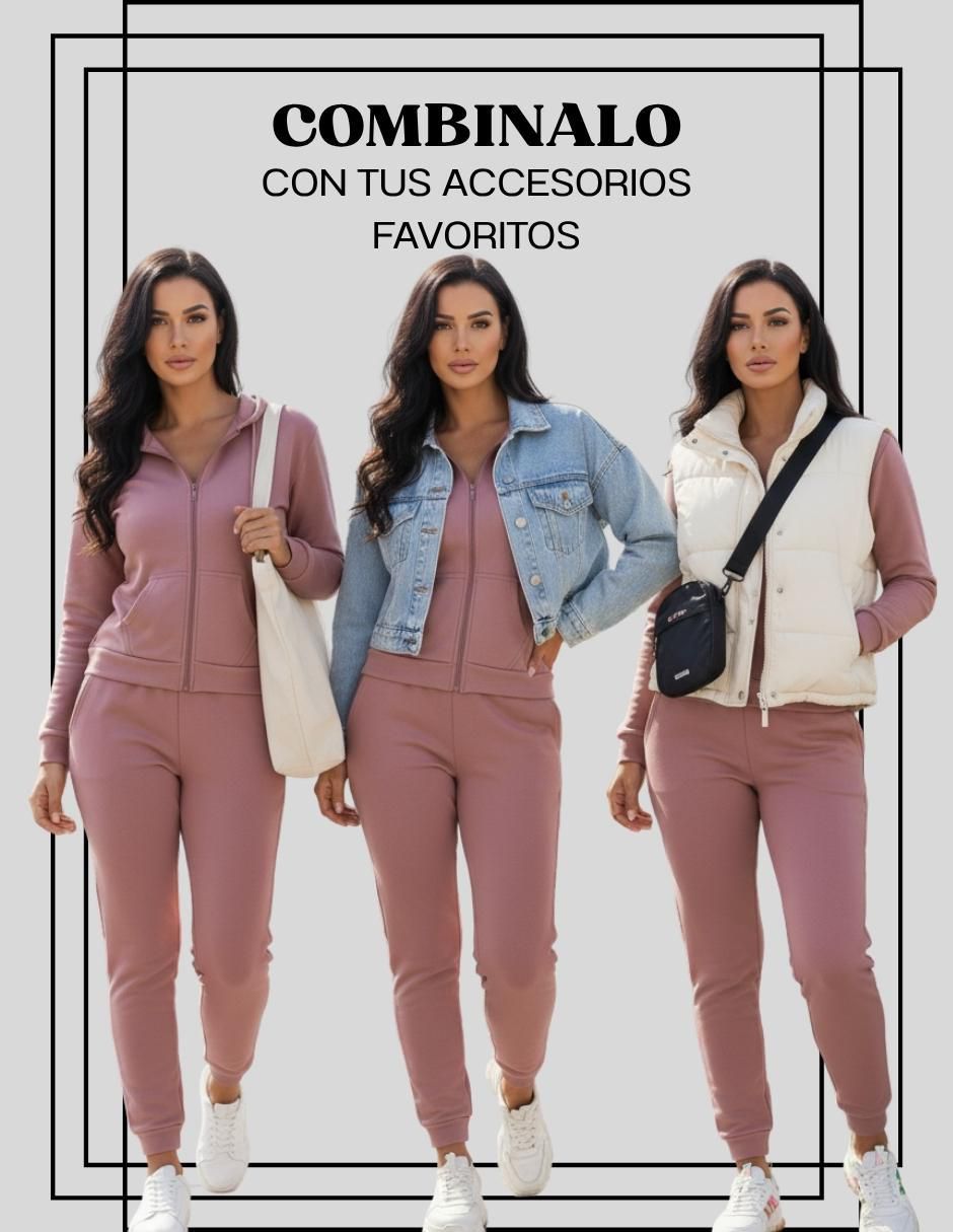 Conjunto casual malabis malabis thermal set "de" poliéster "para" mujer 2 piezas