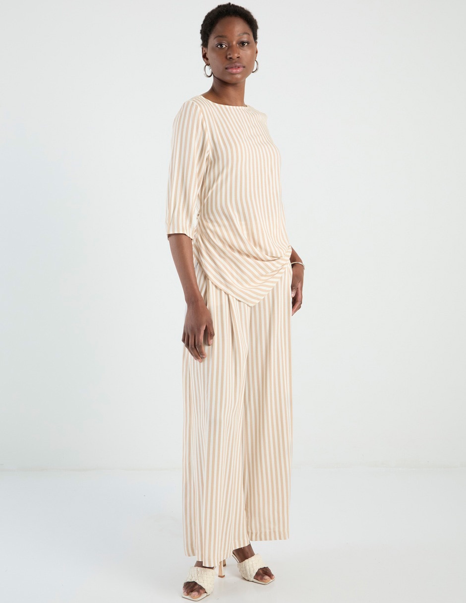 Pantalón coulotte amplio para mujer 2