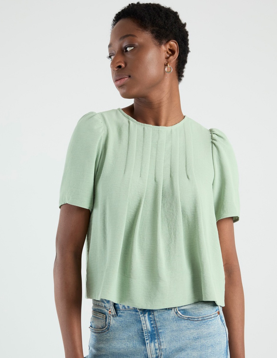 Blusa manga corta para mujer