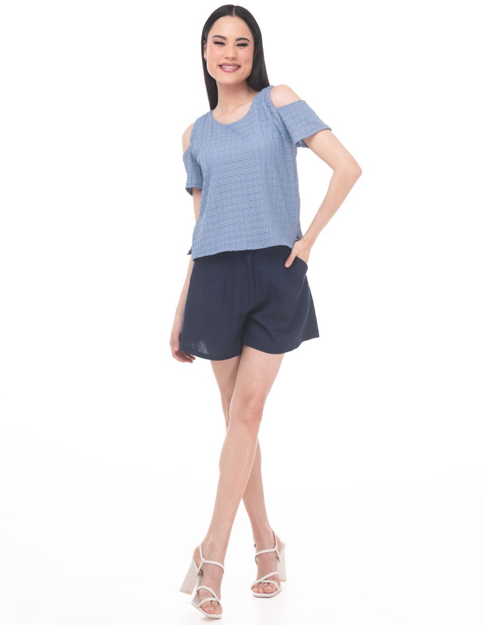 Blusa manga corta para mujer 3