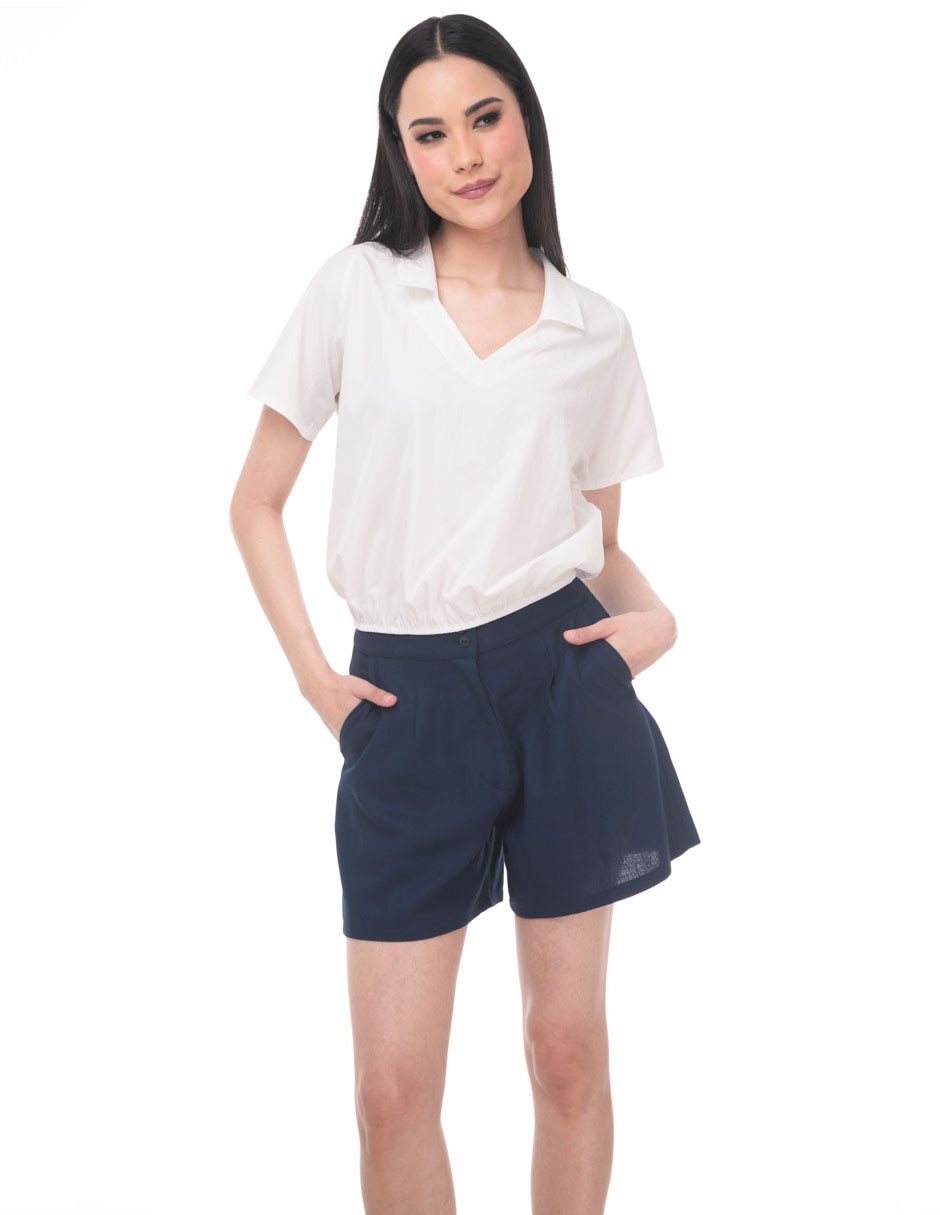 Blusa manga corta para mujer