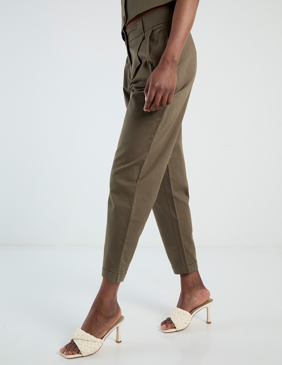 Pantalón capri slim para mujer